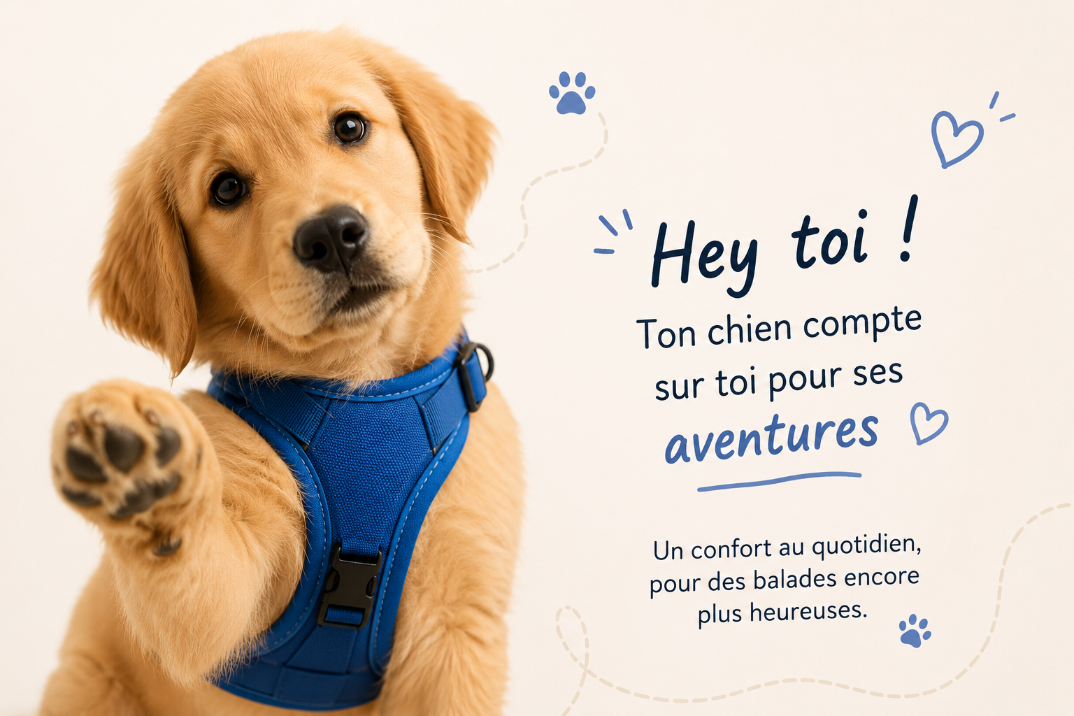 Harnais pour chien rouge et noir