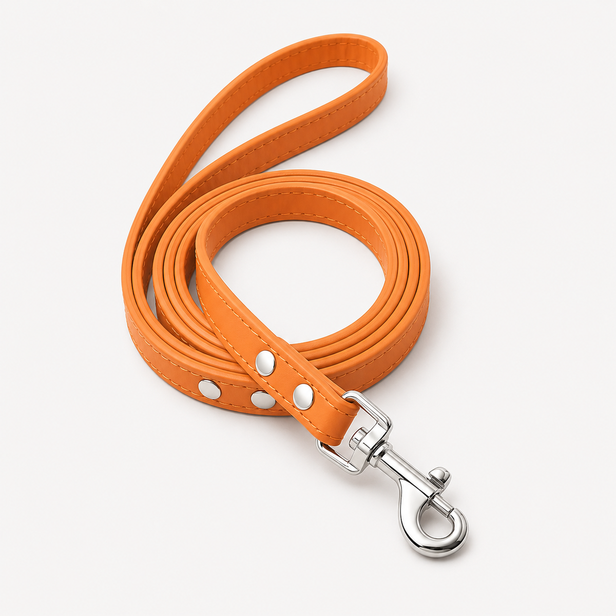 Laisse en cuir pour chien rose