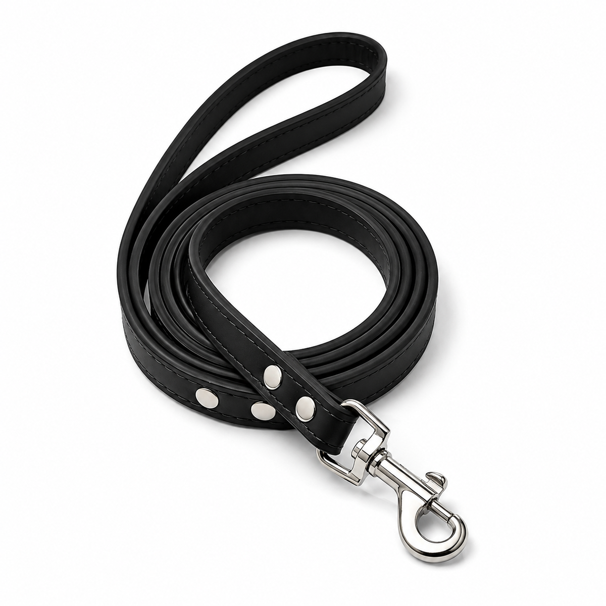 Laisse en cuir pour chien or