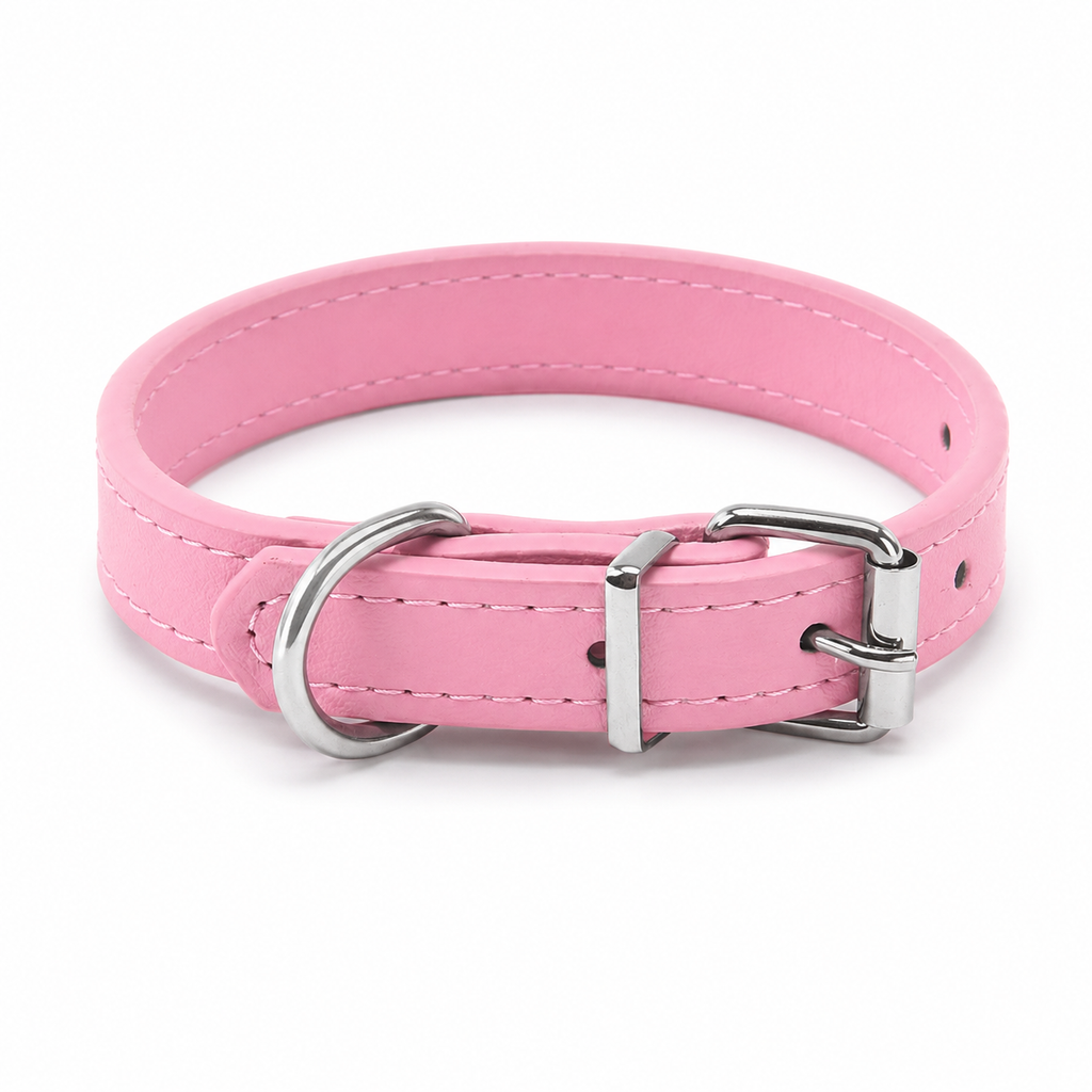 Collier en cuir pour chien noir